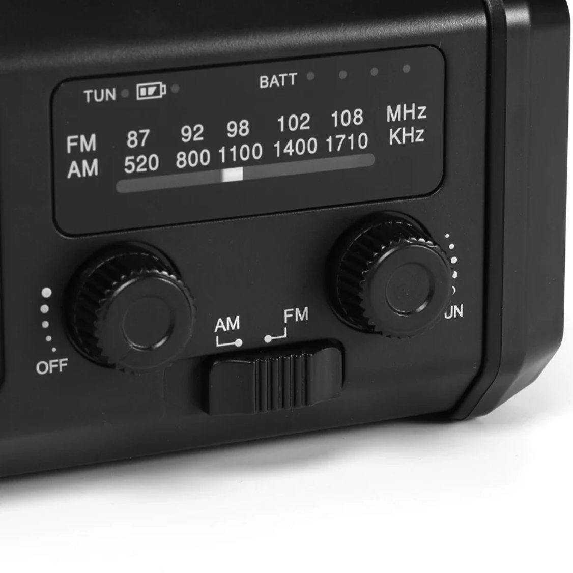 Nödradio - 10,000mAh inbyggd Powerbank, Lampa och Vevgenerator