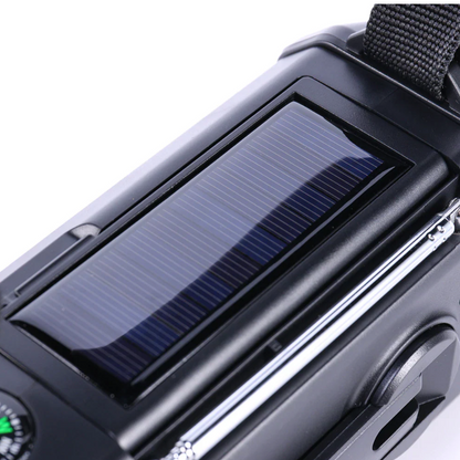 Nödradio - 10,000mAh inbyggd Powerbank, Lampa och Vevgenerator